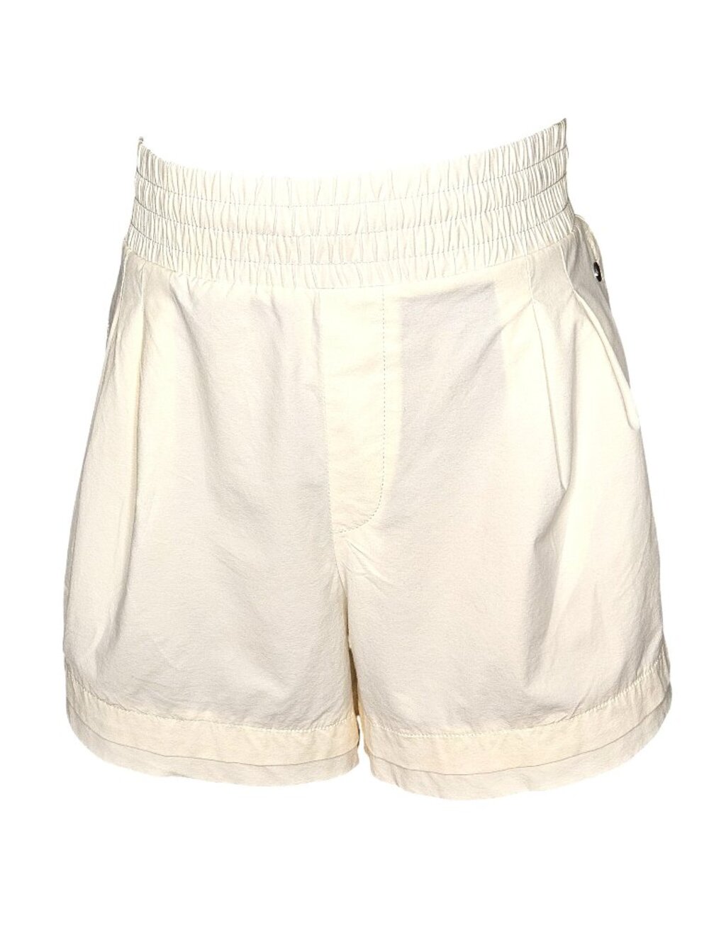 Woman's Y2K Callia light yellow/cream beachy drawstring pullover cover shorts XL